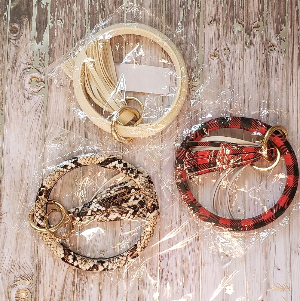 Loop Wrist key chain RED AND BLACK PLAID ONLY